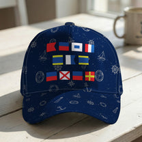 Best-Dad-Grandpa-Ever-In-Nautical-Flags-Personalized-Cap-1