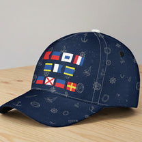 Best-Dad-Grandpa-Ever-In-Nautical-Flags-Personalized-Cap-2