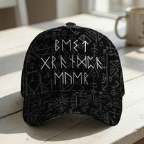 Best_Dad_Grandpa_Ever_In_Viking_Runes_Personalized_Cap_1