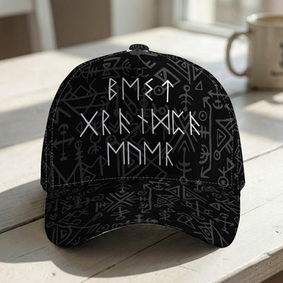 Best Dad Grandpa Ever In Viking Runes - Personalized Cap