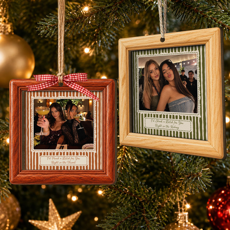 Best-Friend-Custom-Photo-Christmas-Gifts-For-Bestie,-Sister-Vintage-Stripe-Personalized-Ornament
