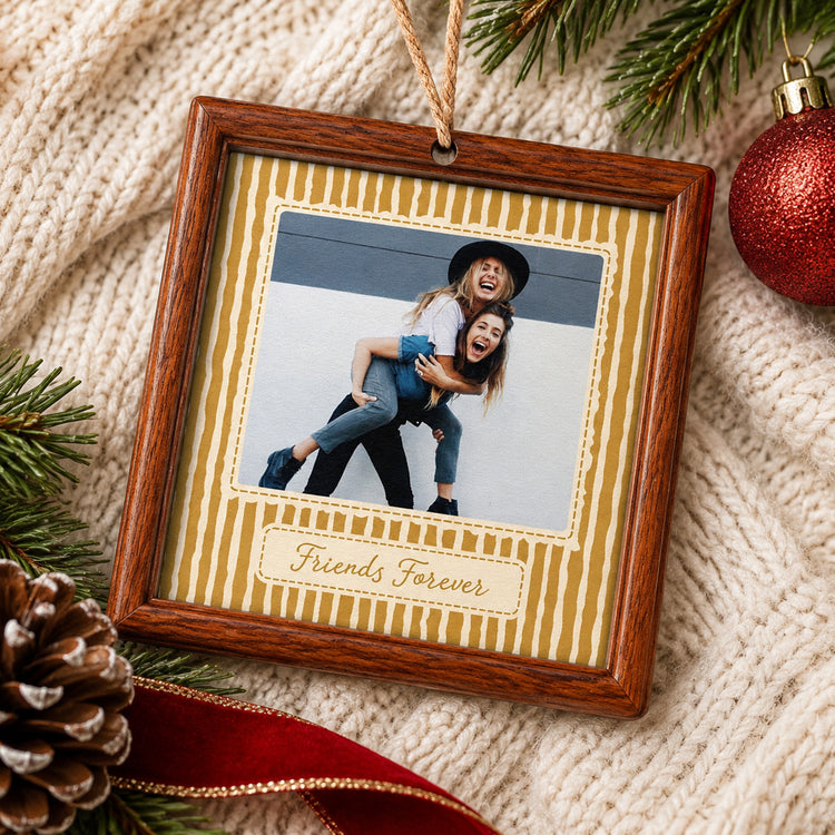 Best-Friend-Custom-Photo-Christmas-Gifts-For-Bestie,-Sister-Vintage-Stripe-Personalized-Ornament