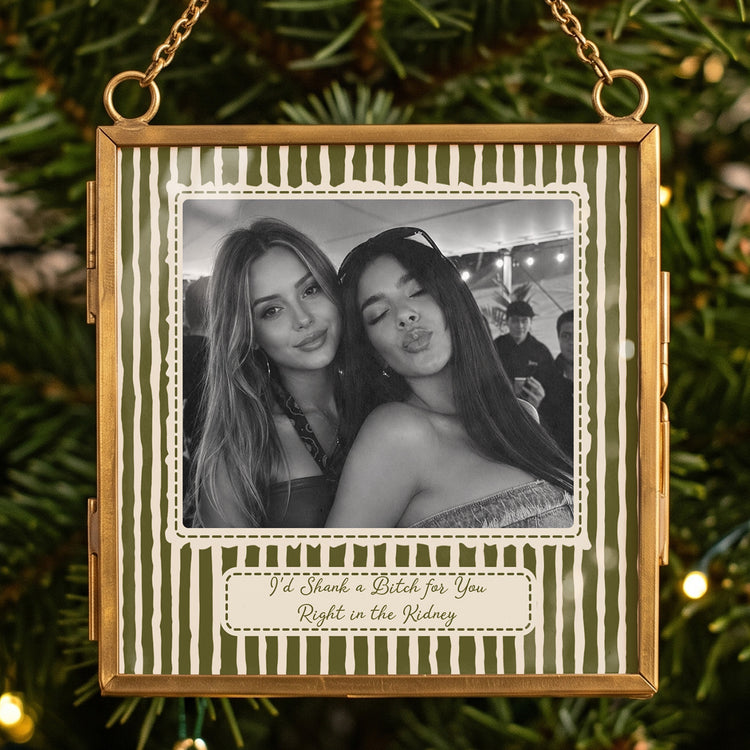 Best-Friend-Photo-Gifts-For-Bestie,-Sister-Vintage-Stripe-With-Frame-Personalized-Ornament
