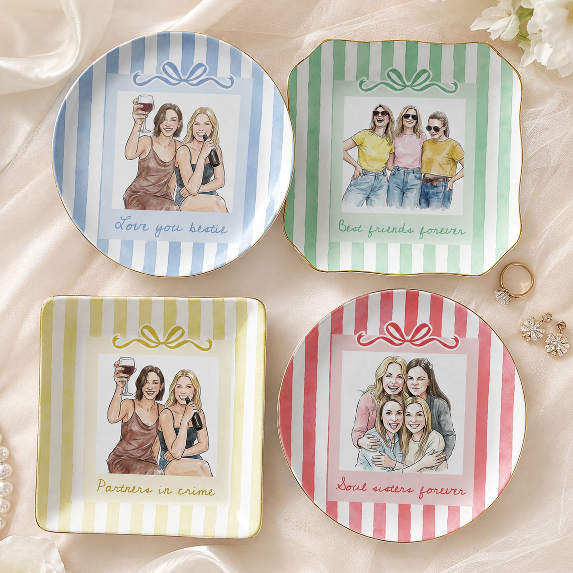 Best_Friends_Custom_Photo_Watercolor_Art_Friendship_Gift_Thank_You_Gift_For_Her_Personalized_Jewelry_Dish_2