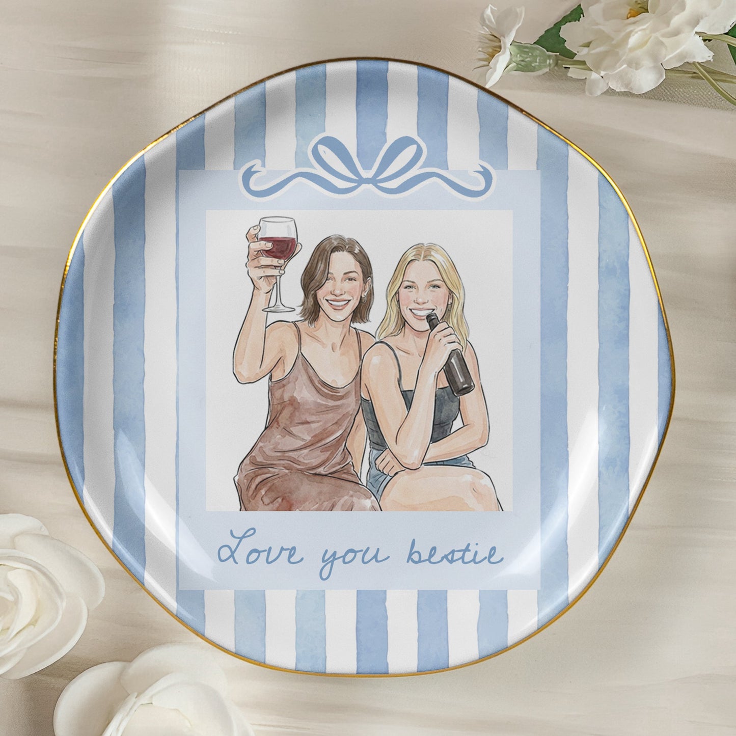 Best_Friends_Custom_Photo_Watercolor_Art_Friendship_Gift_Thank_You_Gift_For_Her_Personalized_Jewelry_Dish_6
