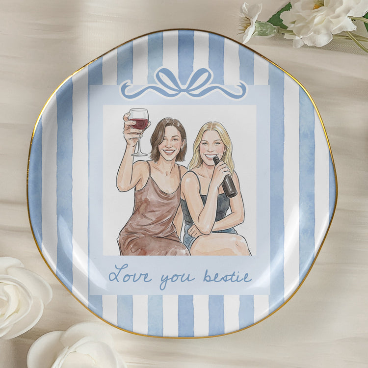 Best_Friends_Custom_Photo_Watercolor_Art_Friendship_Gift_Thank_You_Gift_For_Her_Personalized_Jewelry_Dish_6