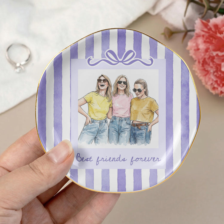 Best_Friends_Custom_Photo_Watercolor_Art_Friendship_Gift_Thank_You_Gift_For_Her_Personalized_Jewelry_Dish_7
