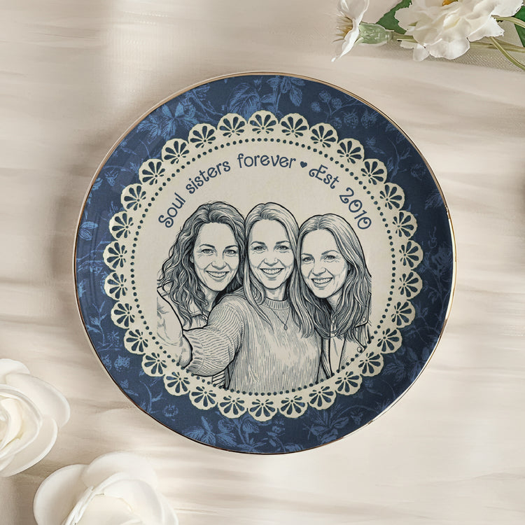 Best-Friends-Gift-For-Her-Custom-Photo-Sketch-Line-Art-Personalized-Jewelry-Dish-6