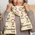 Best-Grandma-Ever-Doodle-Christmas-Personalized-Scarf-0