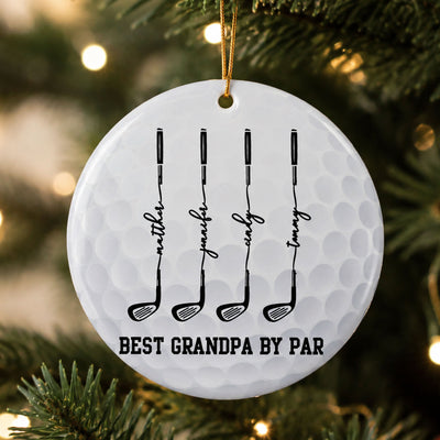 Best Grandpa By Par - Personalized Ornament