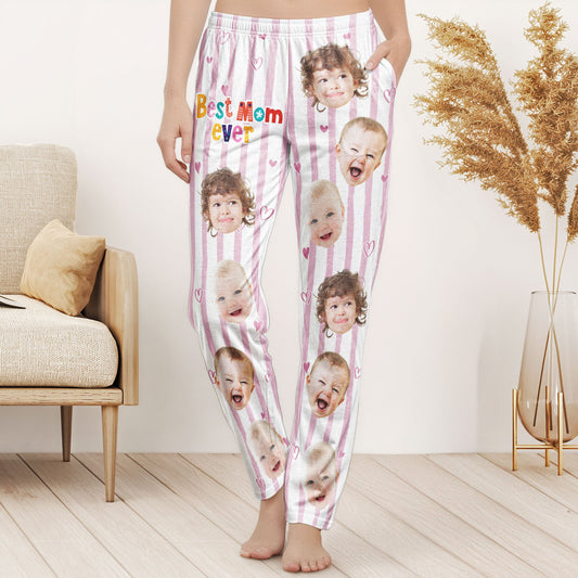 Best_Mom_Ever_Striped_Pattern_Personalized_Photo_Sweatpants_Lounge_Pants_With_Pockets_1