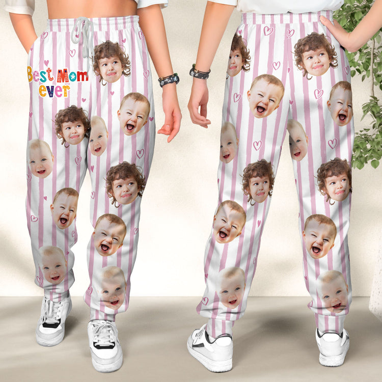 Best_Mom_Ever_Striped_Pattern_Personalized_Photo_Sweatpants_Lounge_Pants_With_Pockets_3