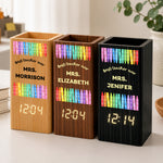 Best-Teacher-Ever--Personalized-Pen-Holder-With-Clock-1