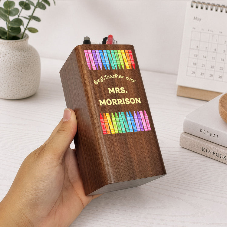 Best-Teacher-Ever--Personalized-Pen-Holder-With-Clock-3