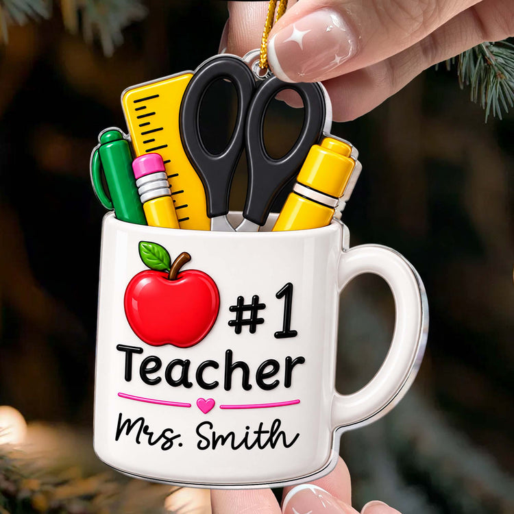 Best-Teacher-Mug-Personalized-Ornament
