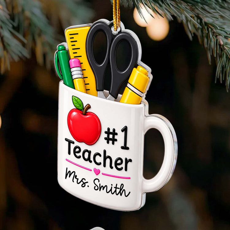 Best-Teacher-Mug-Personalized-Ornament