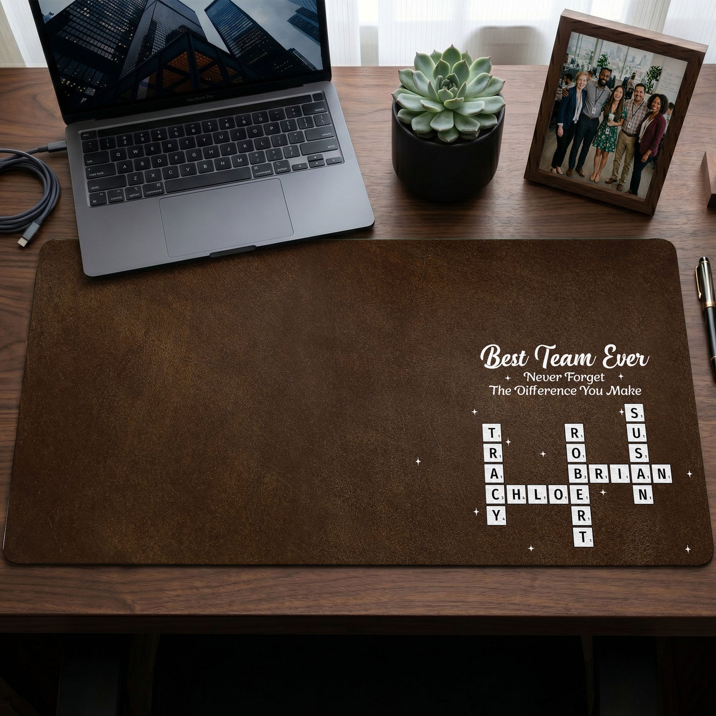 Best-Team-Ever-Custom-Crossword-Puzzle-Exchange-Gifts,-Bulk-Office-Gifts-For-Coworkers-Personalized-Desk-Mat-3