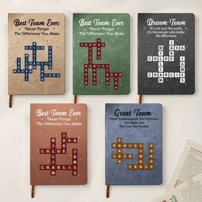 Best Team Ever - Custom Crossword Puzzle - Exchange Gifts, Bulk Office Gifts For Coworkers - Personalized Journal