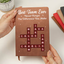 Best-Team-Ever-Custom-Crossword-Puzzle-Exchange-Gifts,-Bulk-Office-Gifts-For-Coworkers-Personalized-Journal-3