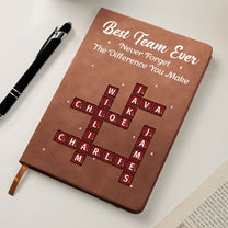 Best-Team-Ever-Custom-Crossword-Puzzle-Exchange-Gifts,-Bulk-Office-Gifts-For-Coworkers-Personalized-Journal-5