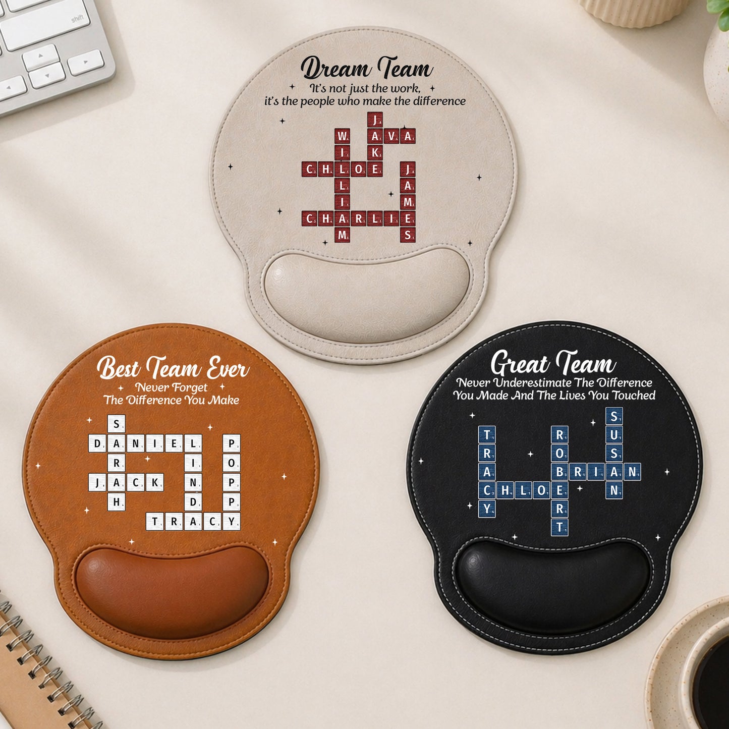 Best-Team-Ever-Custom-Crossword-Puzzle-Exchange-Gifts,-Bulk-Office-Gifts-For-Coworkers-Personalized-Mouse-Pad-1