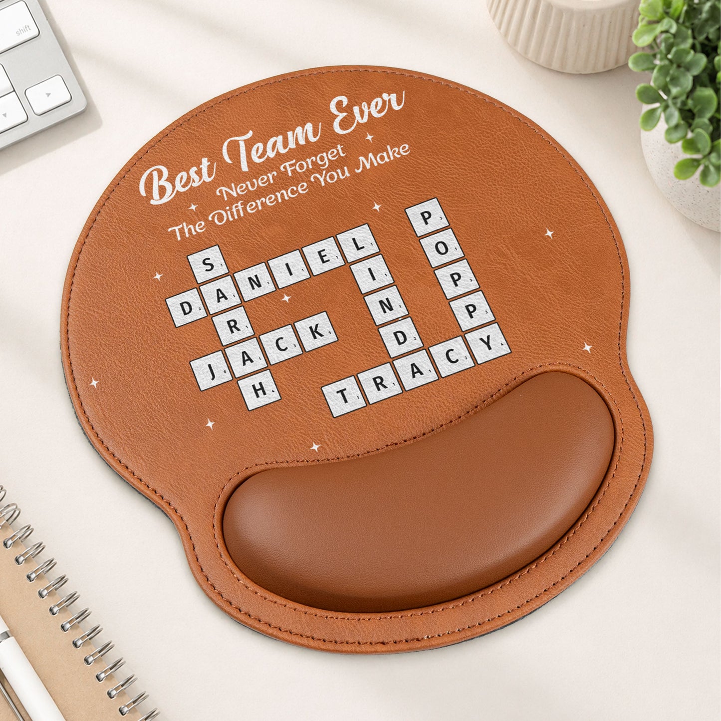 Best-Team-Ever-Custom-Crossword-Puzzle-Exchange-Gifts,-Bulk-Office-Gifts-For-Coworkers-Personalized-Mouse-Pad-2