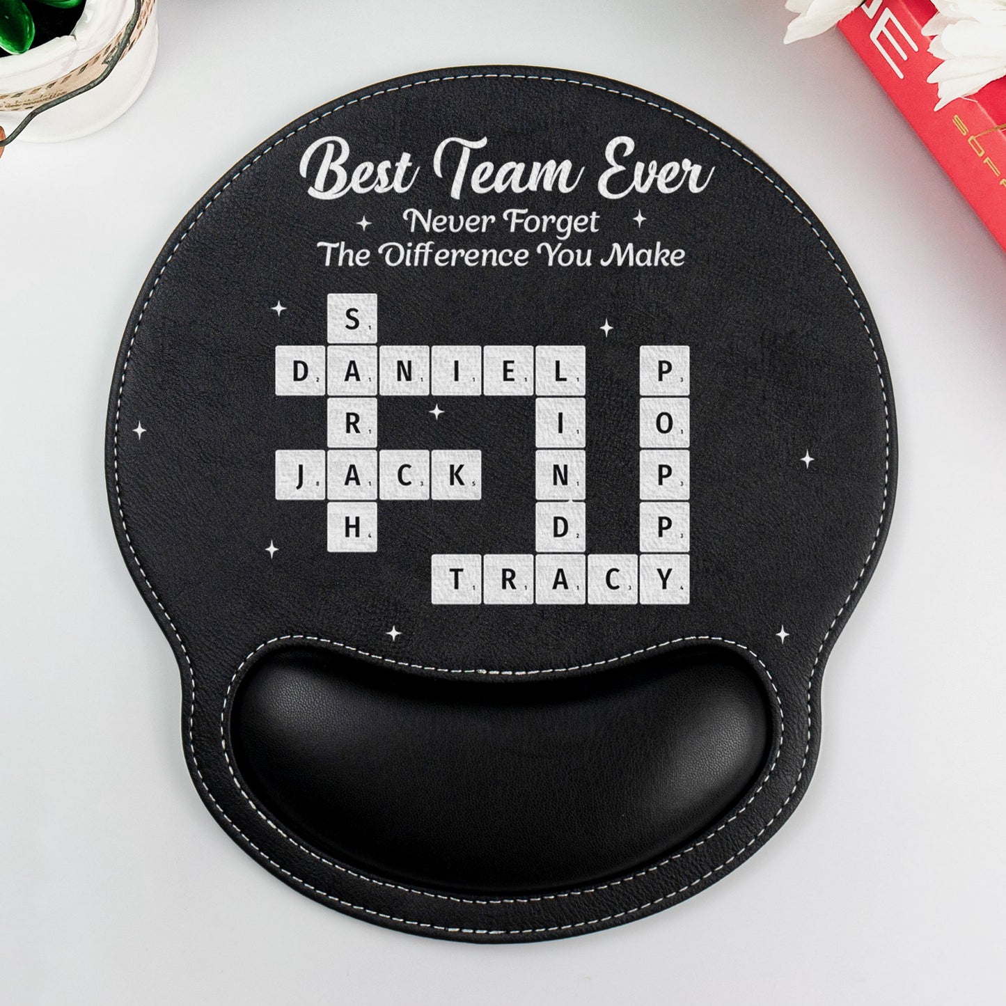 Best-Team-Ever-Custom-Crossword-Puzzle-Exchange-Gifts,-Bulk-Office-Gifts-For-Coworkers-Personalized-Mouse-Pad-5