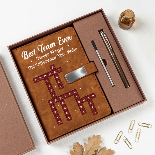 Best-Team-Ever-Custom-Crossword-Puzzle-Exchange-Gifts,-Bulk-Office-Gifts-For-Coworkers-Personalized-Notebook-Set-1