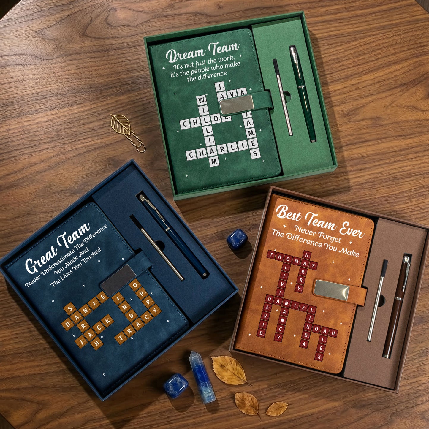 Best-Team-Ever-Custom-Crossword-Puzzle-Exchange-Gifts,-Bulk-Office-Gifts-For-Coworkers-Personalized-Notebook-Set-2