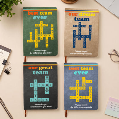 Best Team Ever Never Forget The Difference You Make Scrabble Vintage Style - Personalized Journal