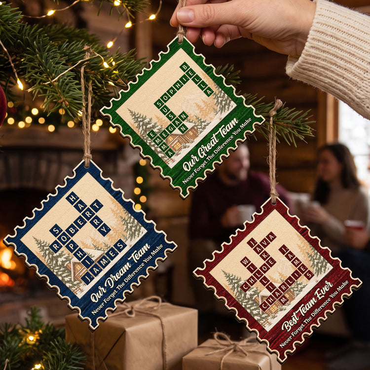 Best-Team-Ever-Postage-Stamp-Personalized-Ornament-1