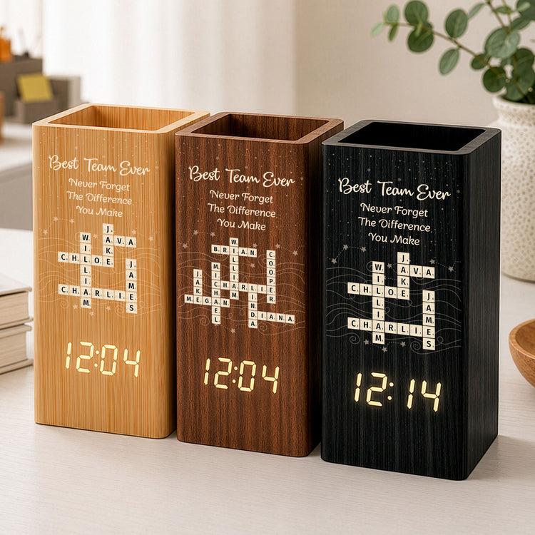 Best-Team-Ever-Scrabble-For-Coworker-Personalized-Pen-Holder-With-Clock-1