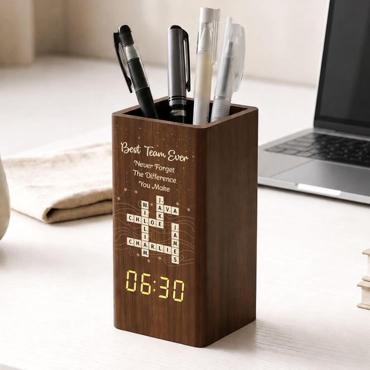 Best-Team-Ever-Scrabble-For-Coworker-Personalized-Pen-Holder-With-Clock-2