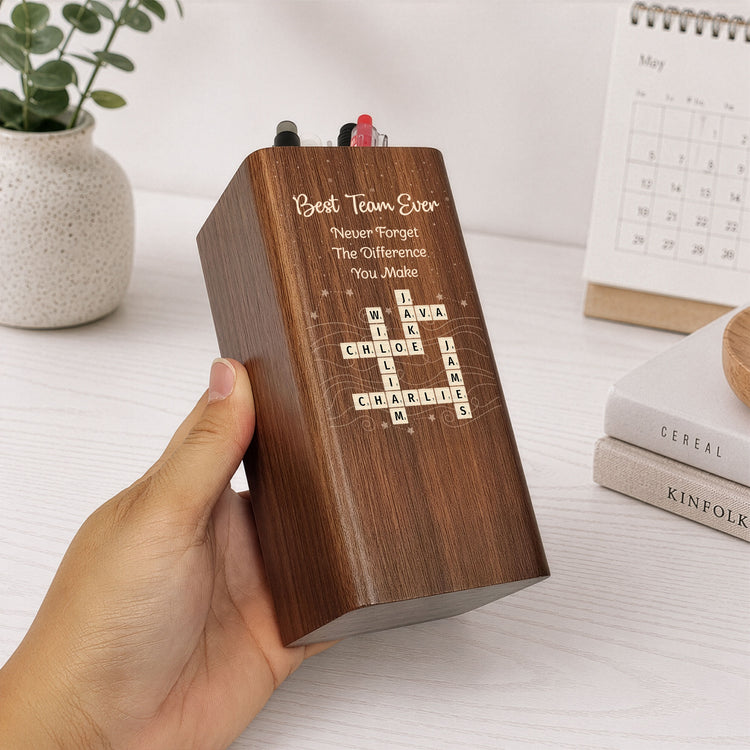 Best-Team-Ever-Scrabble-For-Coworker-Personalized-Pen-Holder-With-Clock-3