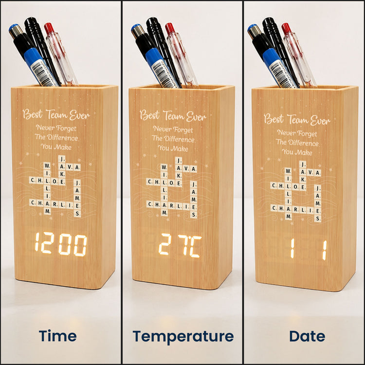 Best-Team-Ever-Scrabble-For-Coworker-Personalized-Pen-Holder-With-Clock-4