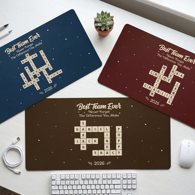 Best Team Ever Scrabble - Personalized Desk Mat