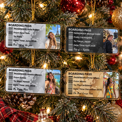 Best Trip Boarding Pass - Personalized Ornament