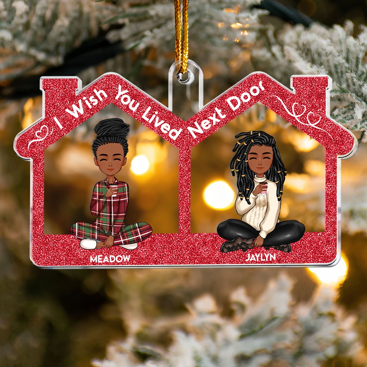 Bestie - I Miss Your Face - Personalized Acrylic Ornament