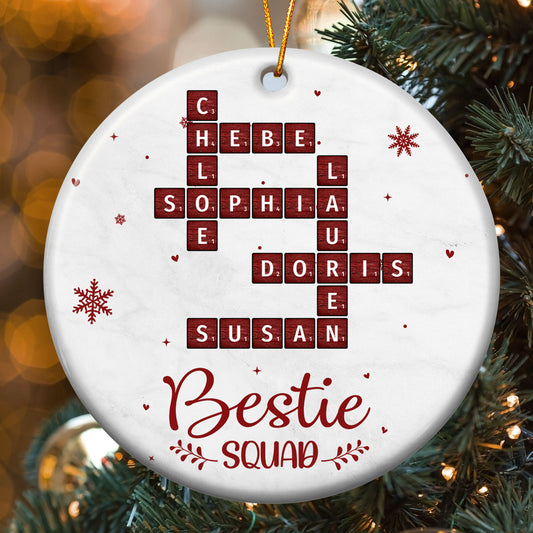 Bestie Squads - Personalized Ceramic Ornament