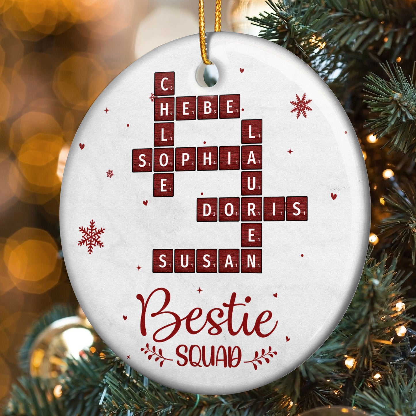 Bestie Squads - Personalized Ceramic Ornament