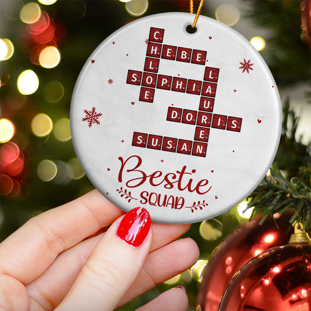 Bestie Squads - Personalized Ceramic Ornament