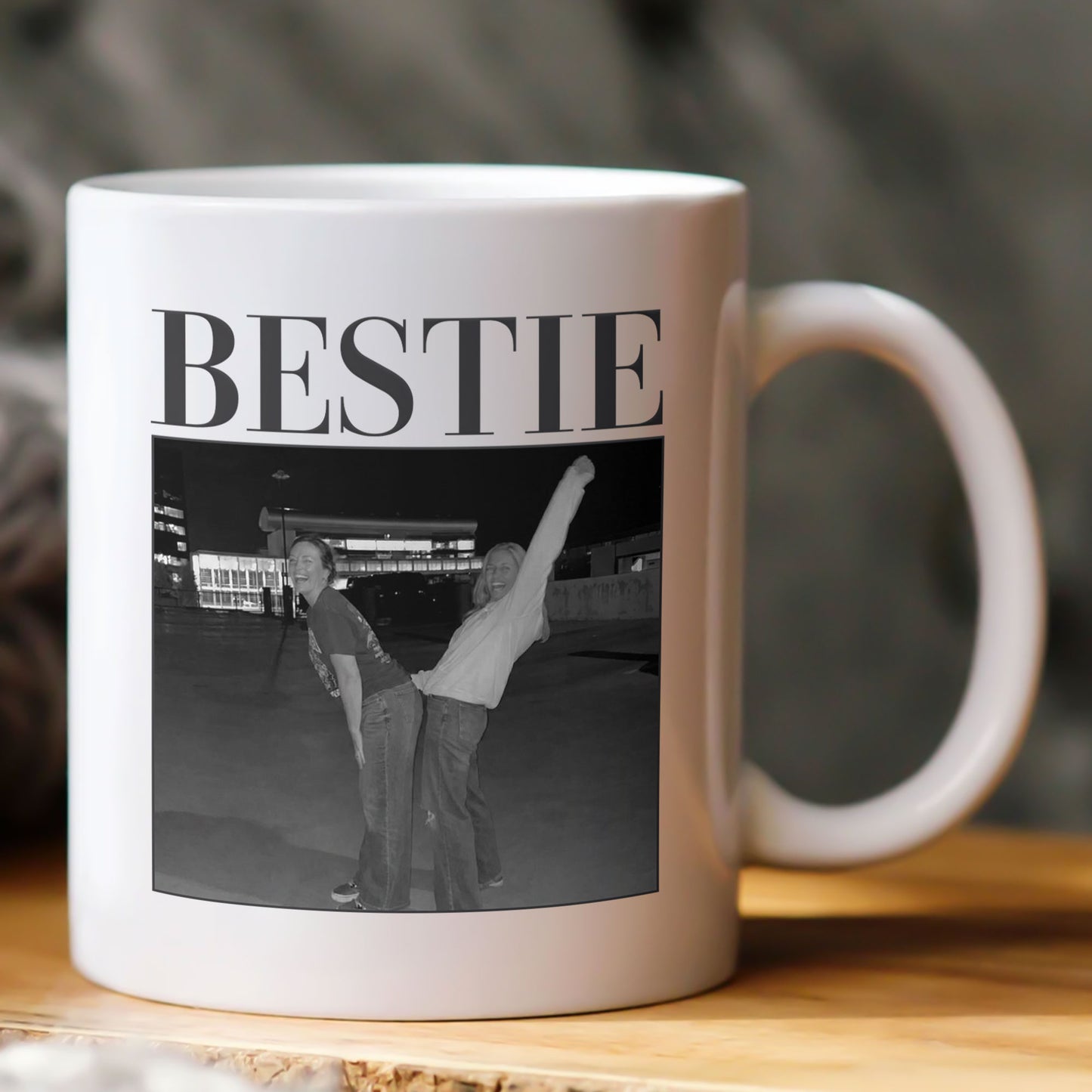 Bestie - Vintage Version - Personalized Photo Mug