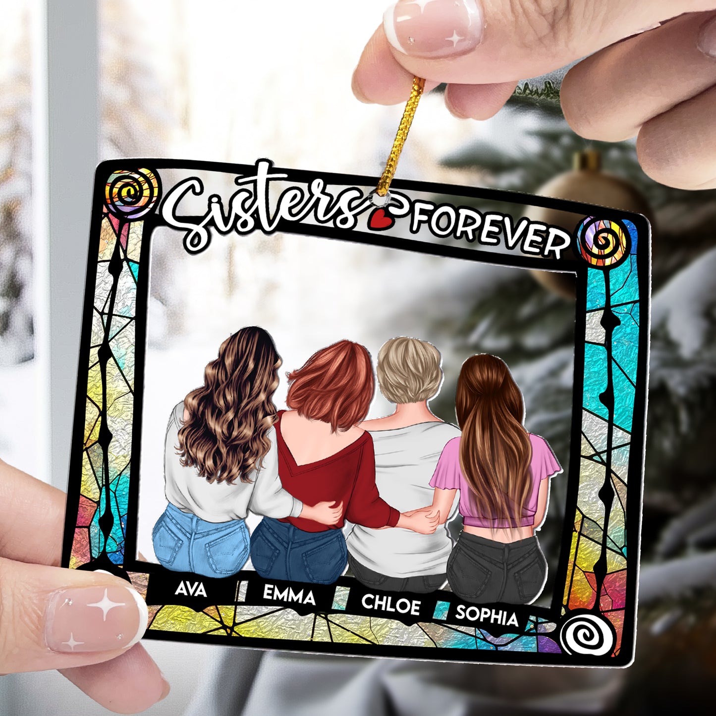 Besties Are Forever - Personalized Acrylic Ornament