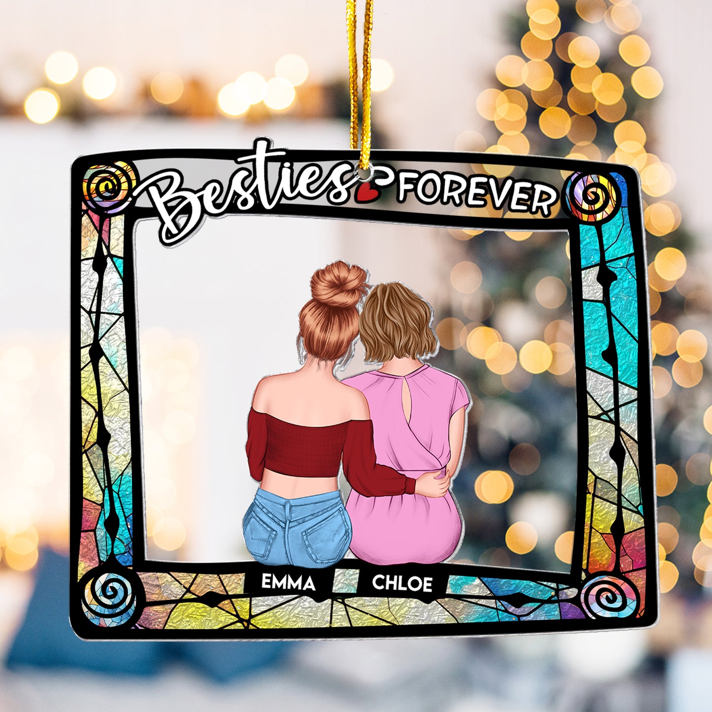 Besties Are Forever - Personalized Acrylic Ornament