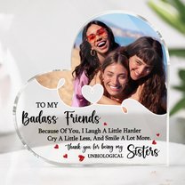 Besties Because Of You I Laugh A Little Harder - Personalized Acrylic Photo Plaque