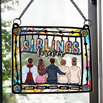 Besties Being Together - Personalized Window Hanging Suncatcher Ornament