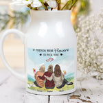 Besties Flowers Because Of You I Laugh Harder - Personalized Ceramic Flower Vase