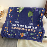 Besties Flowers Think Of This Blanket As A Hug From Me To You - Personalized Blanket