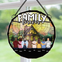 Besties For Life - Personalized Window Hanging Suncatcher Ornament