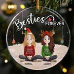Besties Forever - 3D Style 2026 - Personalized Acrylic Ornament